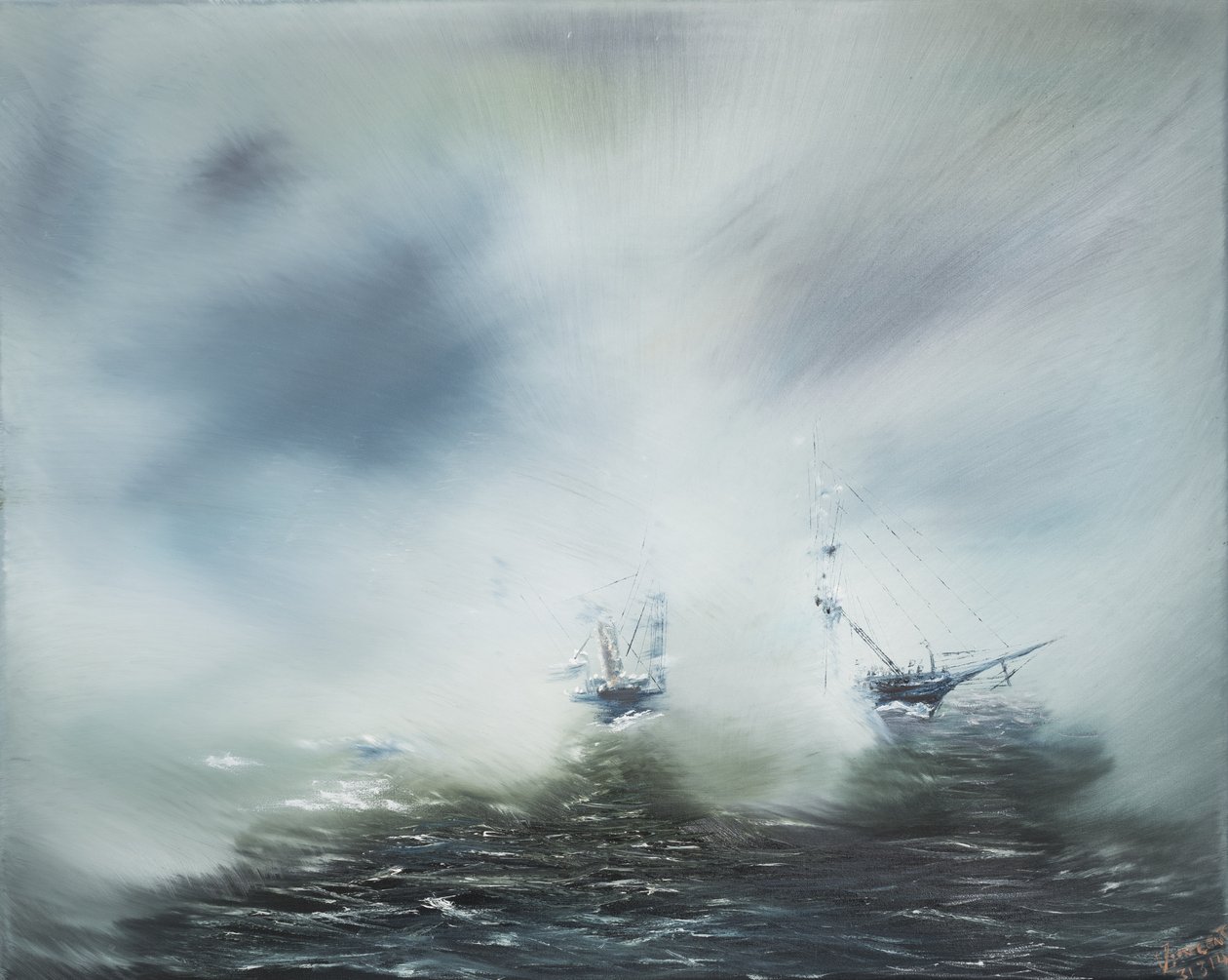 Discovery Clearing merisumussa Scott matkalla Etelämantereelle tammikuu 1902. 2014, (Öljy kankaalle) tekijältä Vincent Alexander Booth