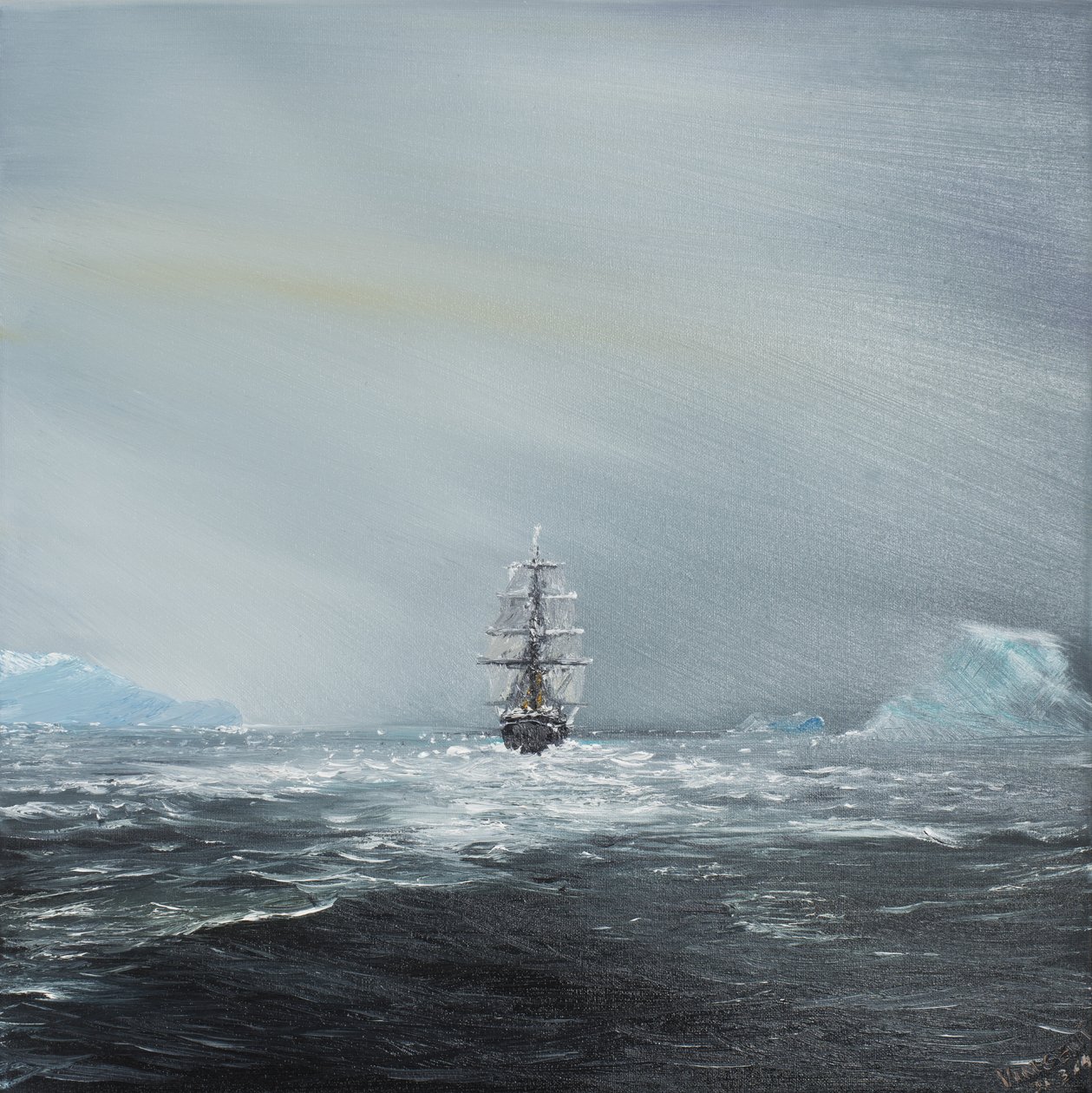 Löytö matkalla Etelämantereelle, 2014, (Öljy kankaalle) tekijältä Vincent Alexander Booth