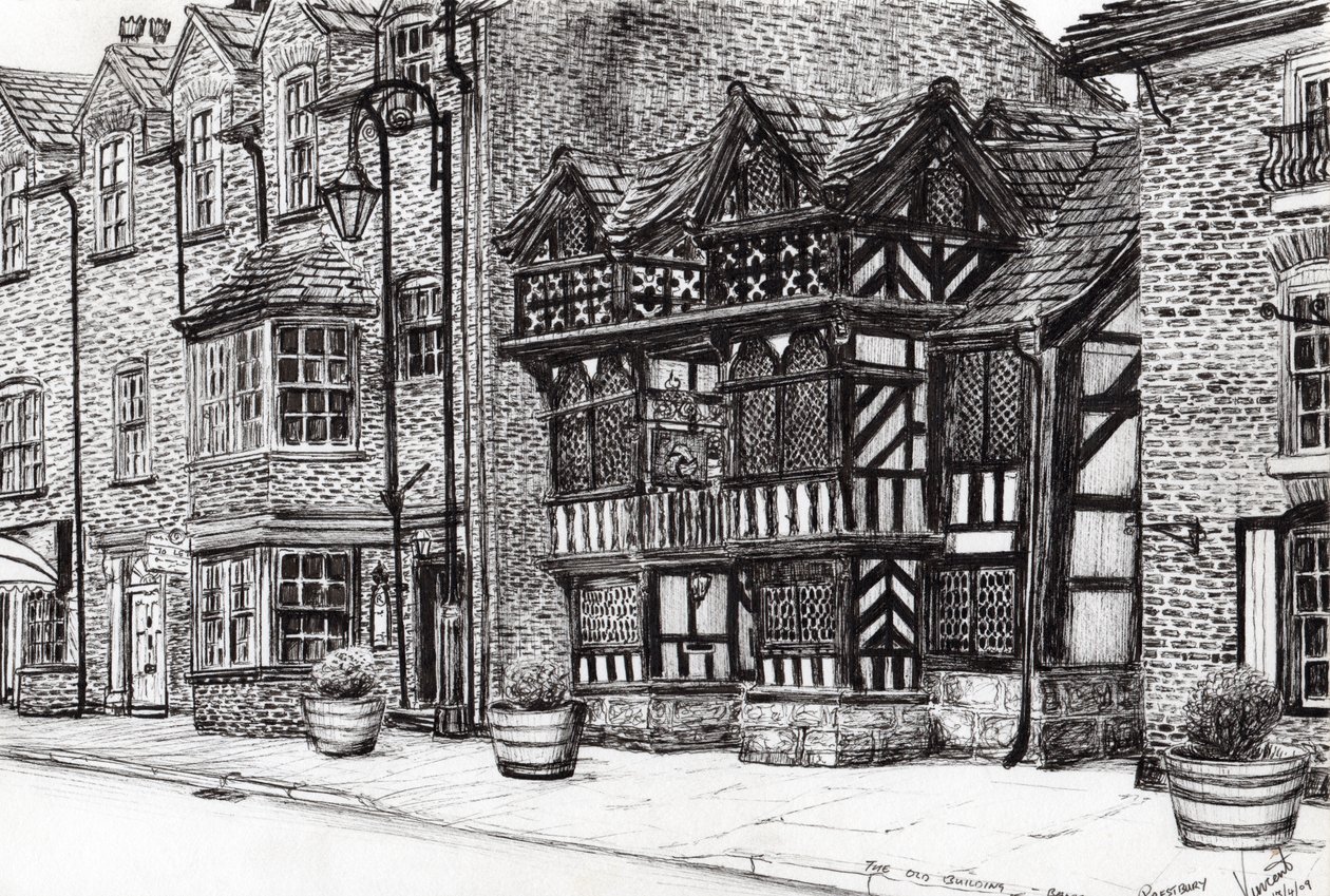 Prestbury NatWest Bank, 2009, (muste paperille) tekijältä Vincent Alexander Booth