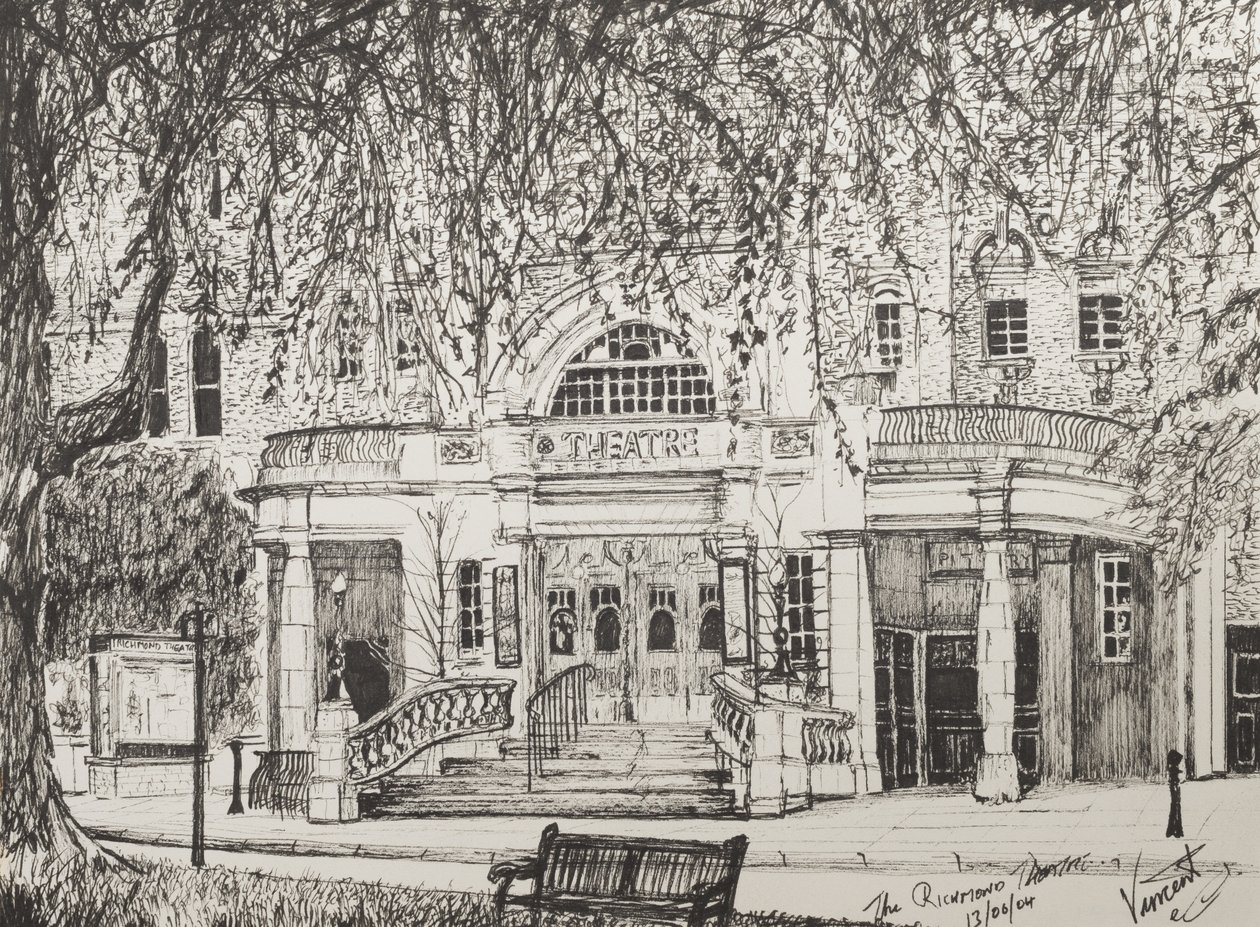 Richmond Theatre, Lontoo, Iso-Britannia, 2004, (muste paperille) tekijältä Vincent Alexander Booth