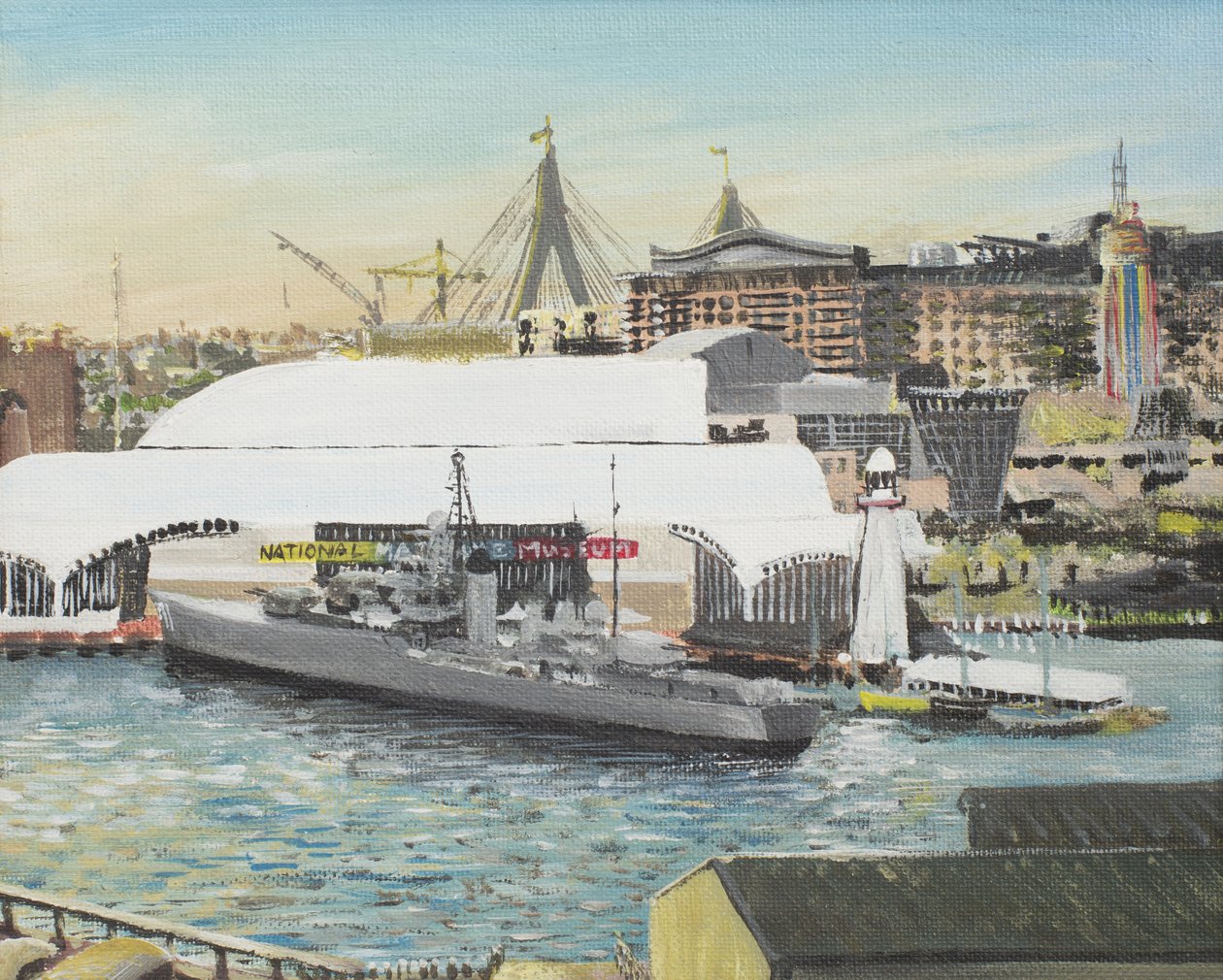 Sydney Maritime Museum, 1998, (Akryyli kankaalle) tekijältä Vincent Alexander Booth