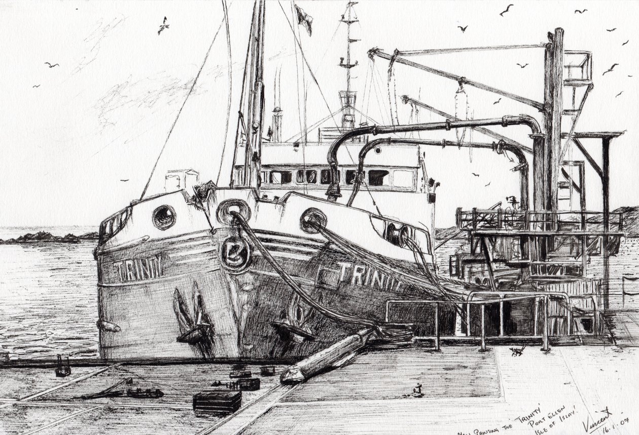 Trinity portti Ellen Isle of Islay, 2007, (muste paperille) tekijältä Vincent Alexander Booth