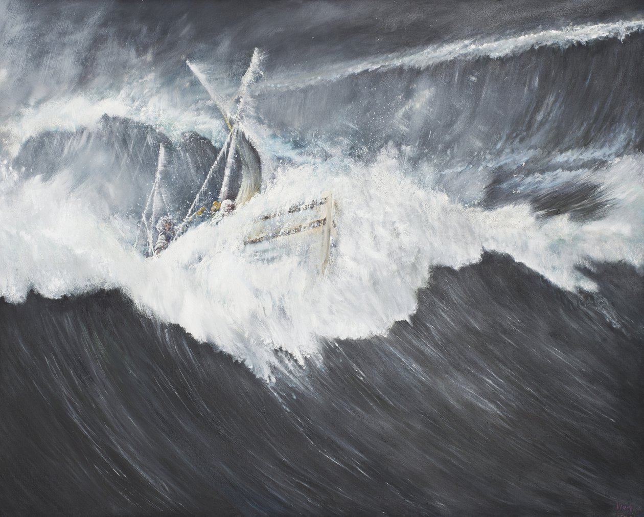 TheGiganticWave(2), 2006, (Öljy kankaalle) tekijältä Vincent Alexander Booth