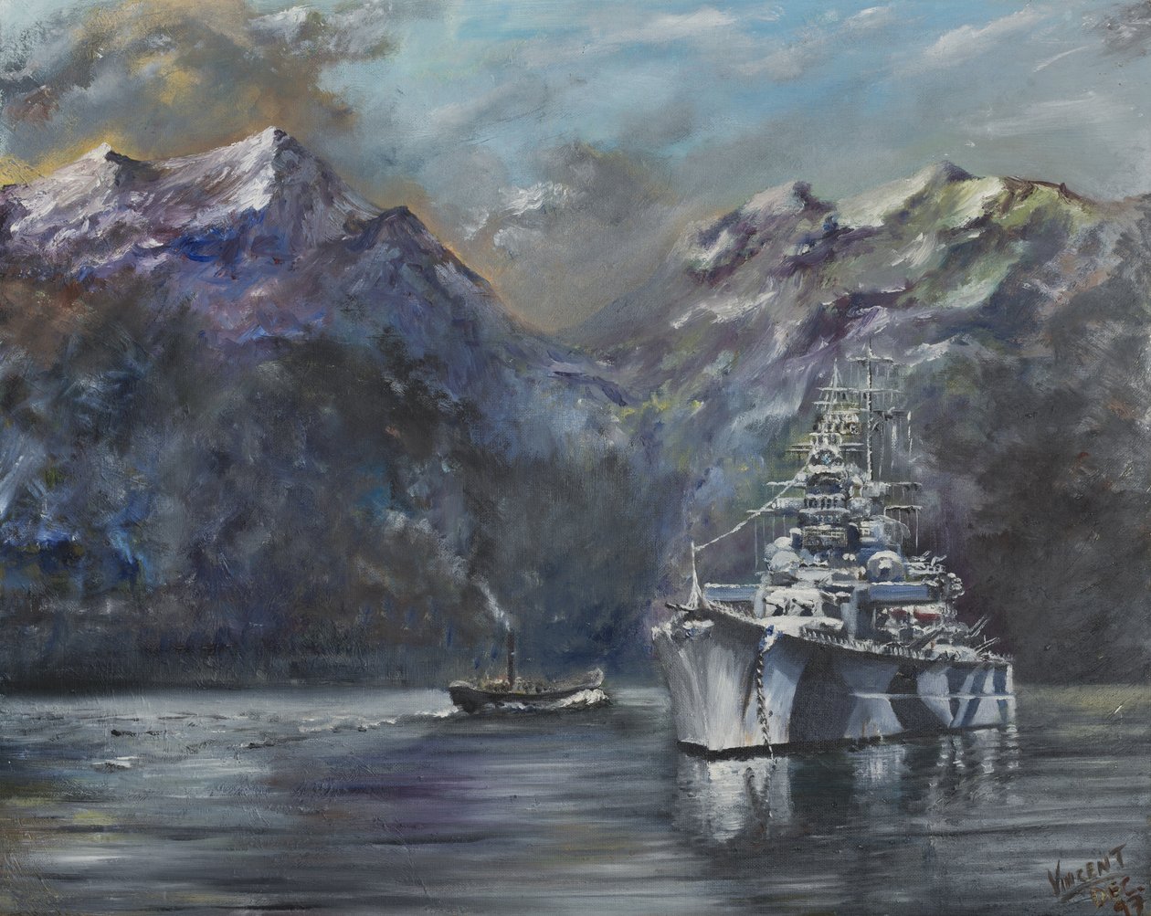 Tirpitz, Norja, 1995, (Öljy kankaalle) tekijältä Vincent Alexander Booth