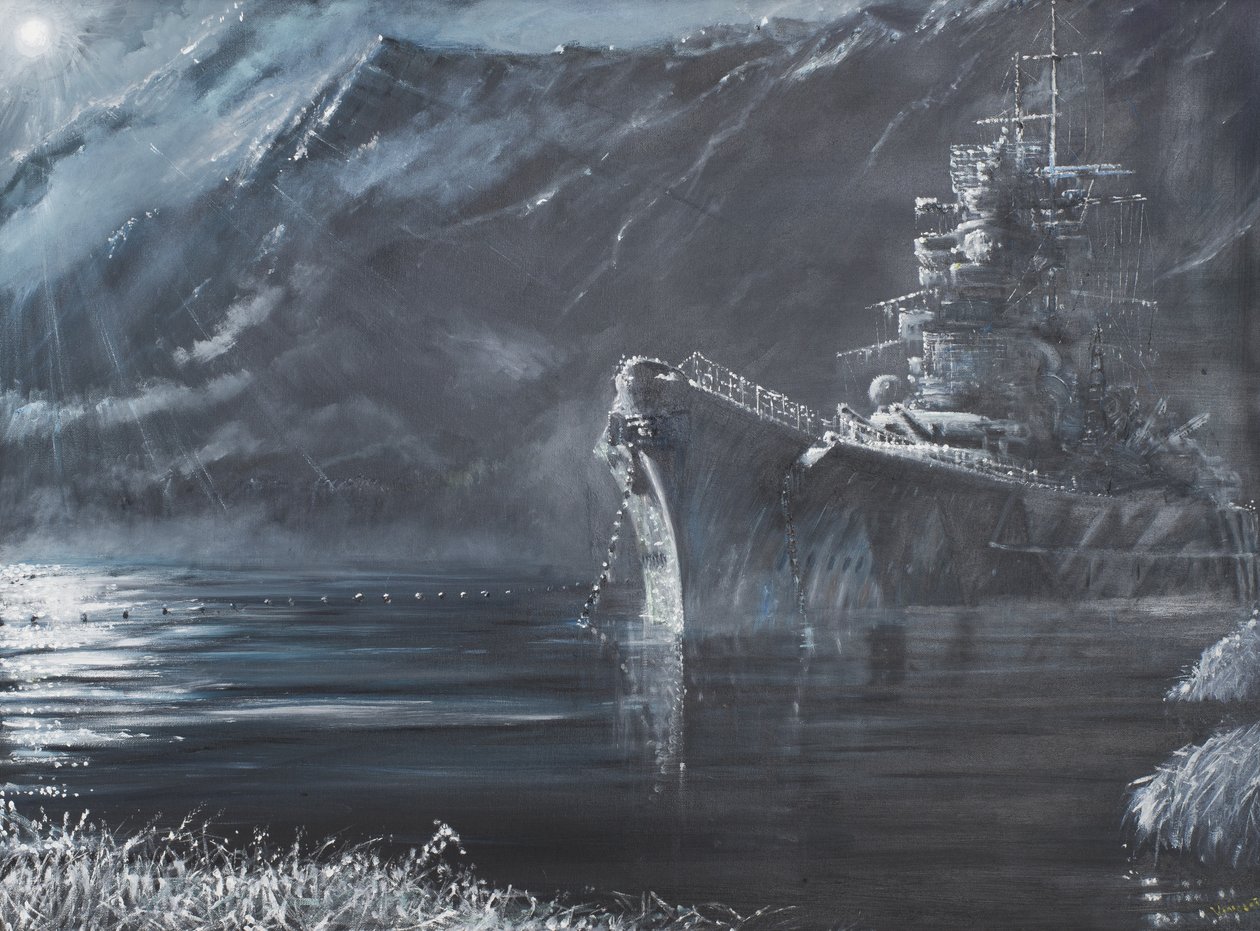 Tirpitz Pohjoisen yksinäinen kuningatar 1944, 2007, (Öljy kankaalle) tekijältä Vincent Alexander Booth