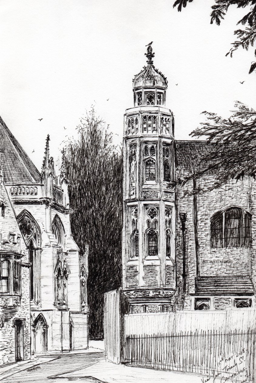 Trinity Street Cambridge, 2008, (muste paperille) tekijältä Vincent Alexander Booth