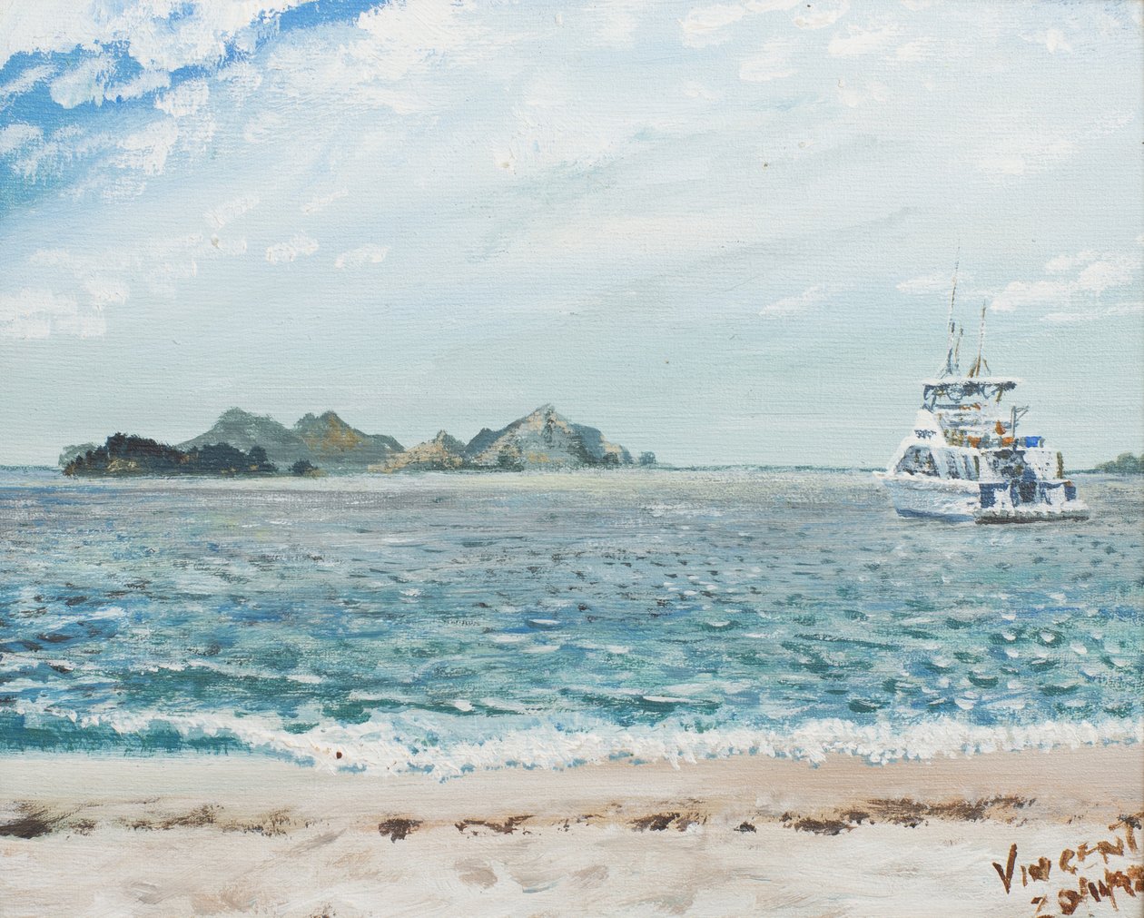 Whitsunday Islands Australia, 1998, (Akryyli kankaalle) tekijältä Vincent Alexander Booth