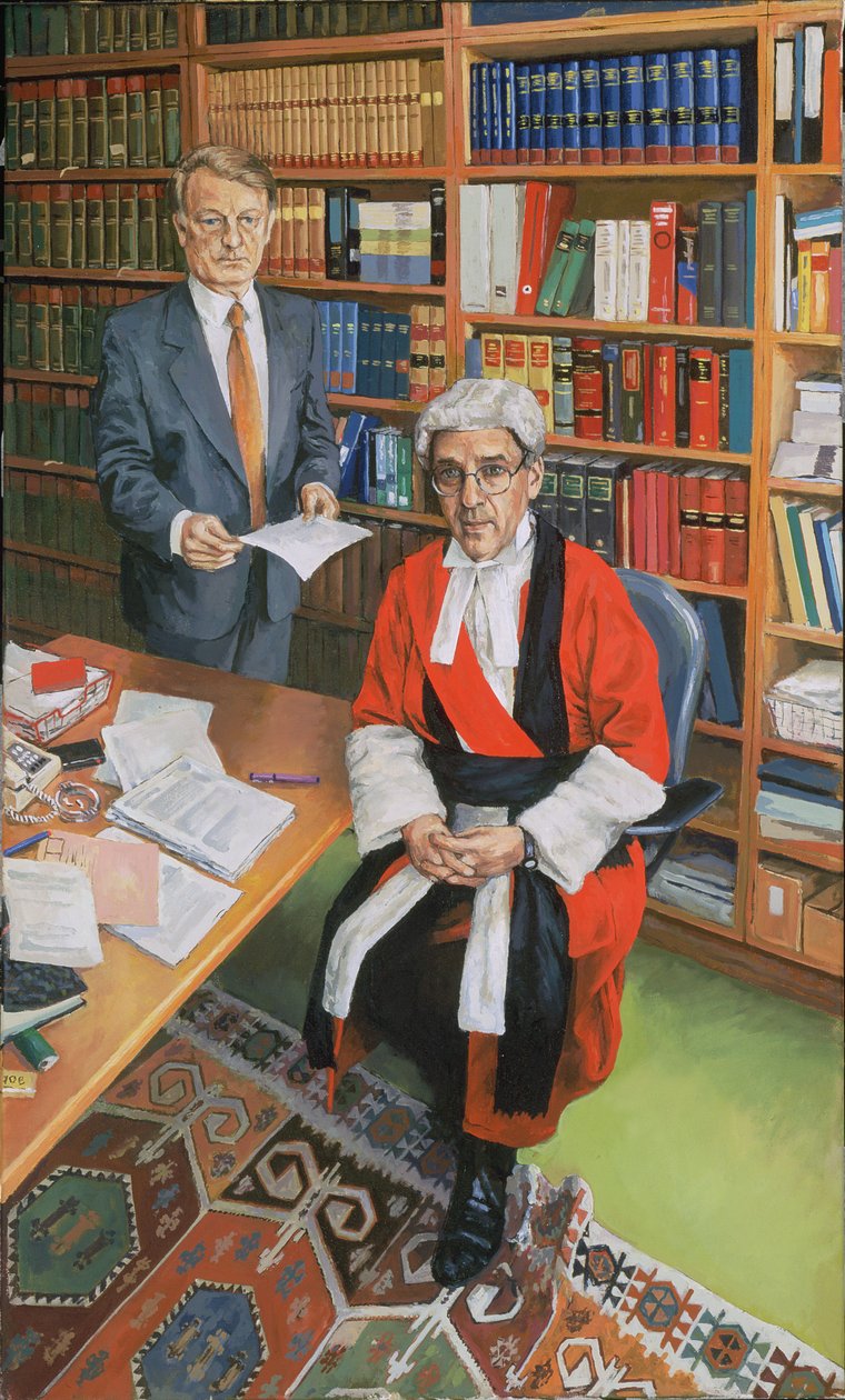 Oikeusministeri Moses ja virkailija John Furey, 2000 tekijältä Vincent Yorke