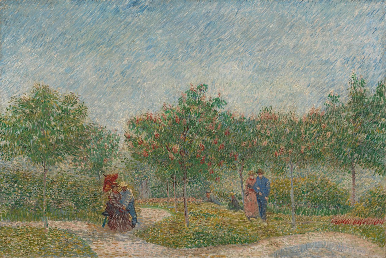 Puutarha, jossa on pariskunta pariskunnille tekijältä Vincent van Gogh