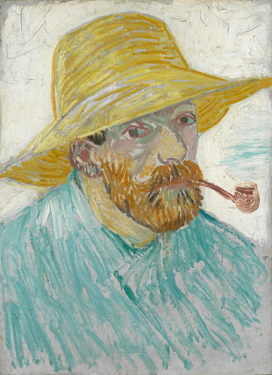 Omakuva putkella ja olkihatulla tekijältä Vincent van Gogh