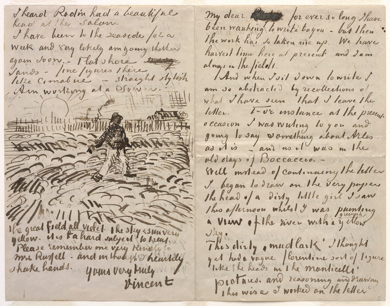Kirje John Peter Russellille tekijältä Vincent van Gogh