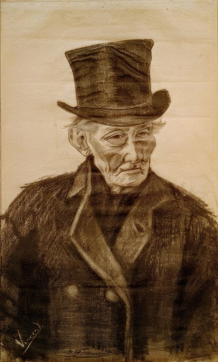 Alter Mann ja Zylinder tekijältä Vincent van Gogh
