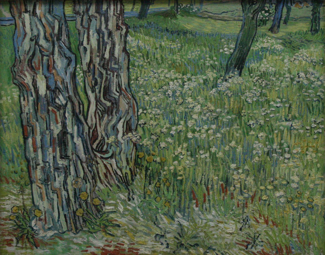 Boomstammen het gras tekijältä Vincent van Gogh