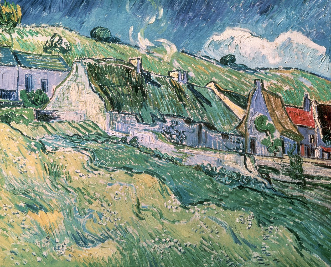Mökit Auvers-sur-Oisessa, 1890 tekijältä Vincent van Gogh