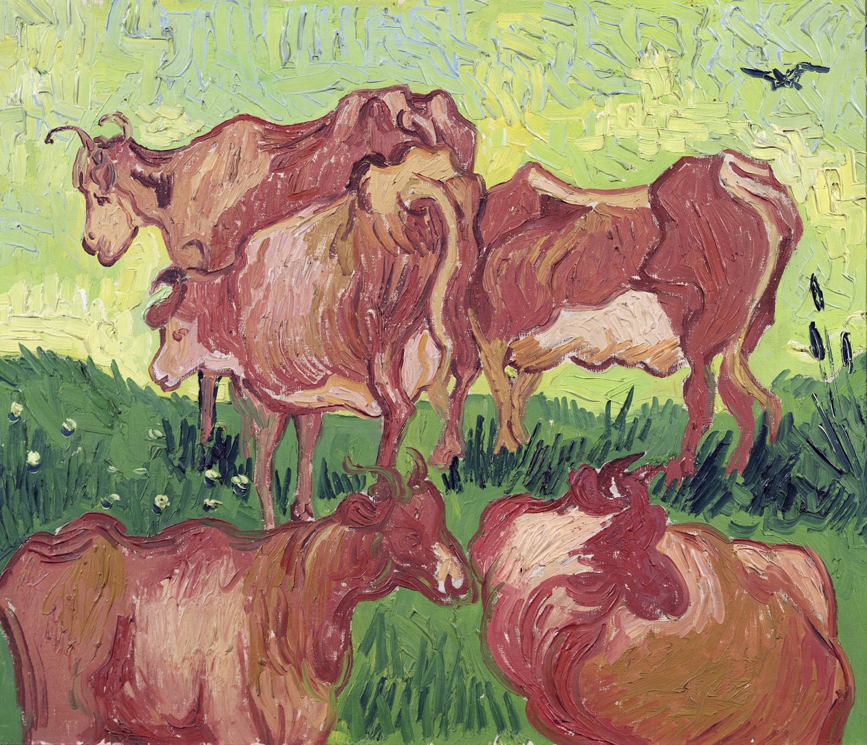 Lehmät, 1890 tekijältä Vincent van Gogh