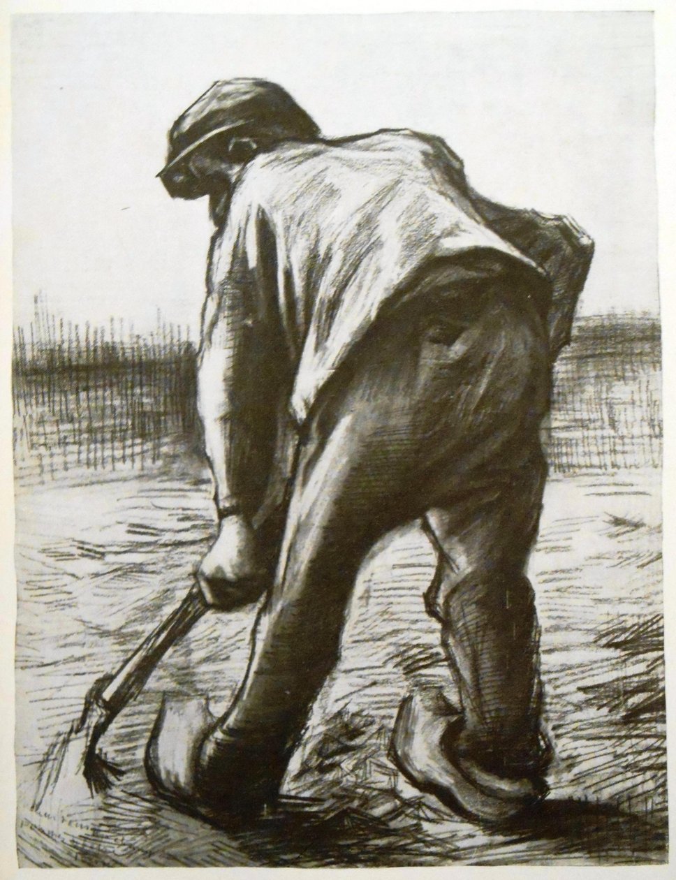 Kaivaja talonpoika, takaa katsottuna tekijältä Vincent van Gogh