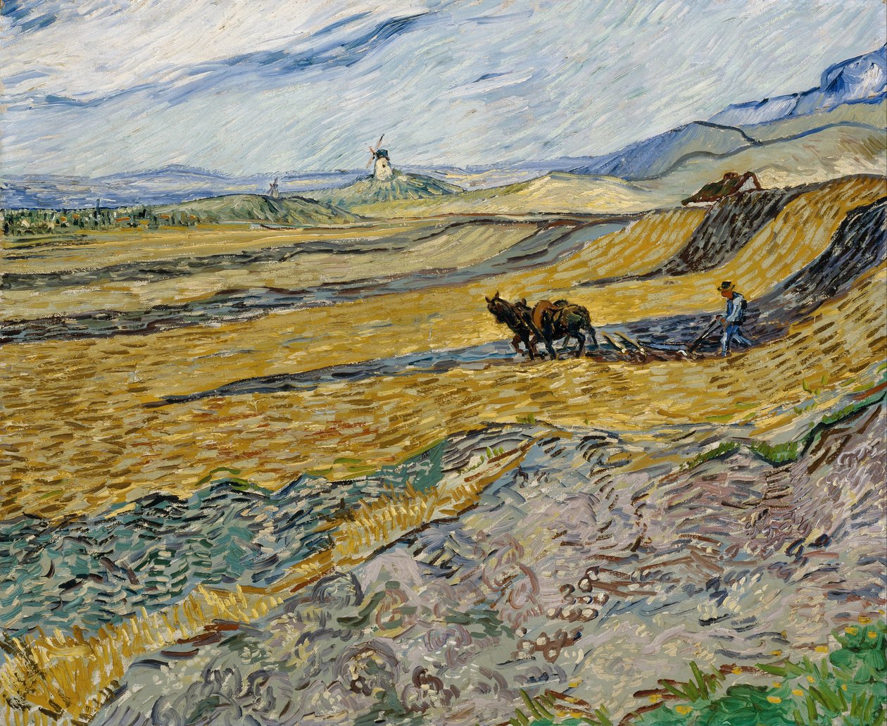 Suljettu kenttä auramiehen kanssa tekijältä Vincent van Gogh