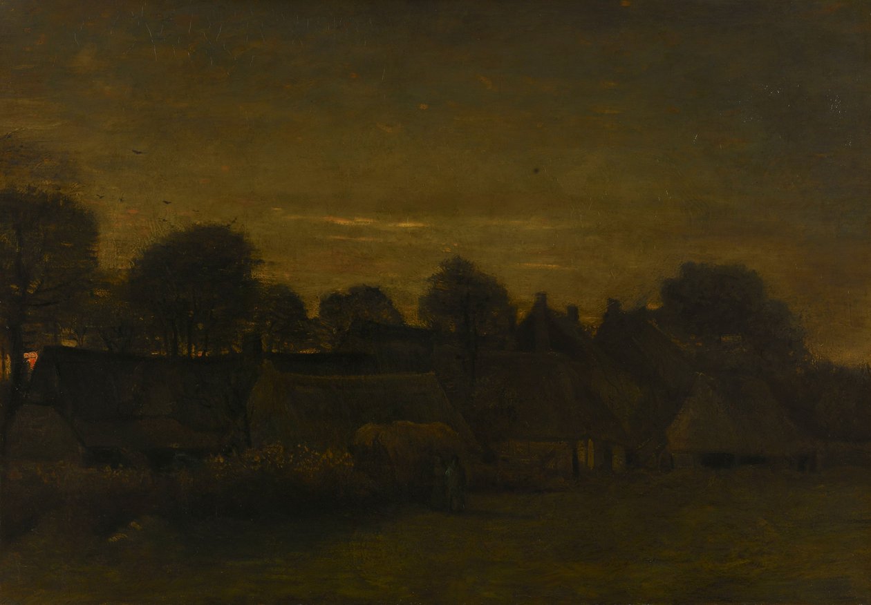 Farming Village at Twilight, 1884 tekijältä Vincent van Gogh