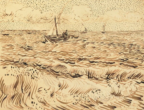 Kalastusveneet Saintes-Maries-de-la-Merissä tekijältä Vincent van Gogh