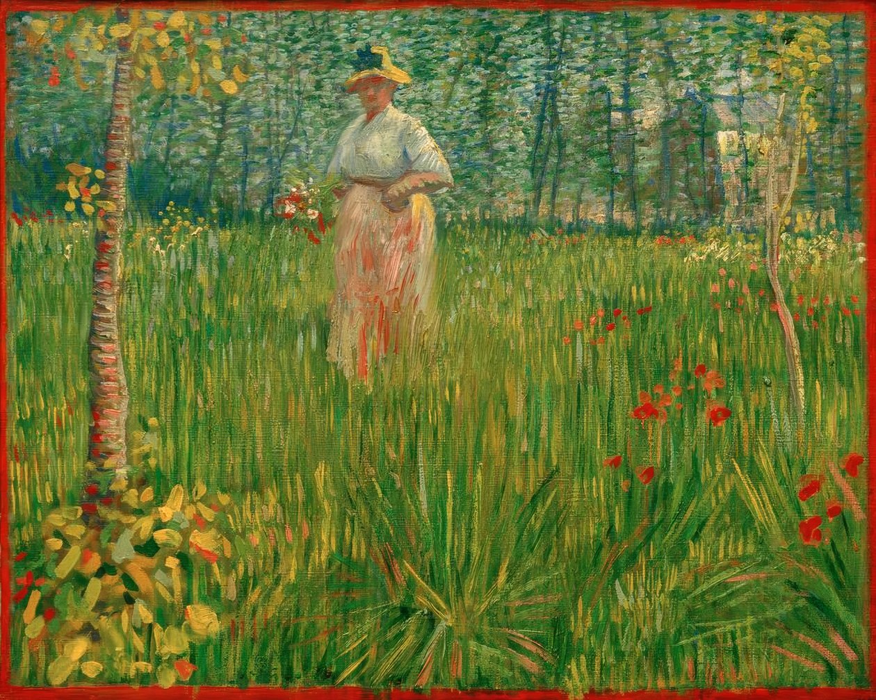 Frau in einem Garten tekijältä Vincent van Gogh