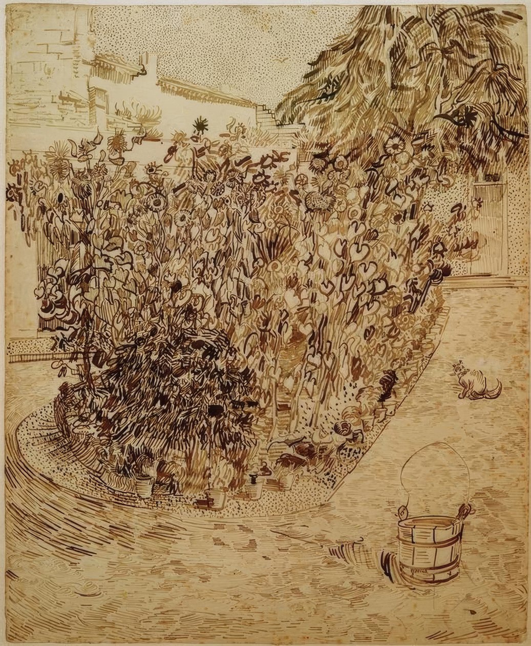 Garten einer Badeanstalt tekijältä Vincent van Gogh