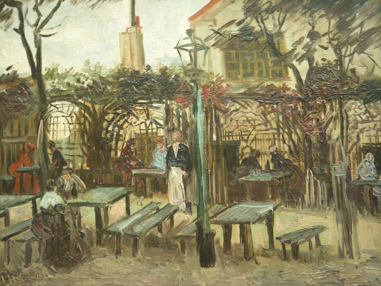 Gartenlokal La Guinguette auf dem Montmartre tekijältä Vincent van Gogh
