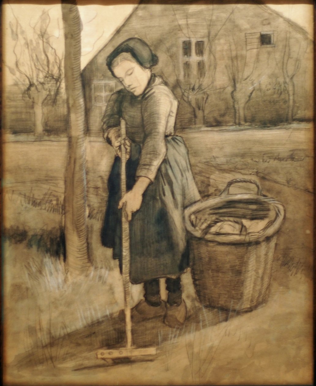Tyttö haravalla tekijältä Vincent van Gogh