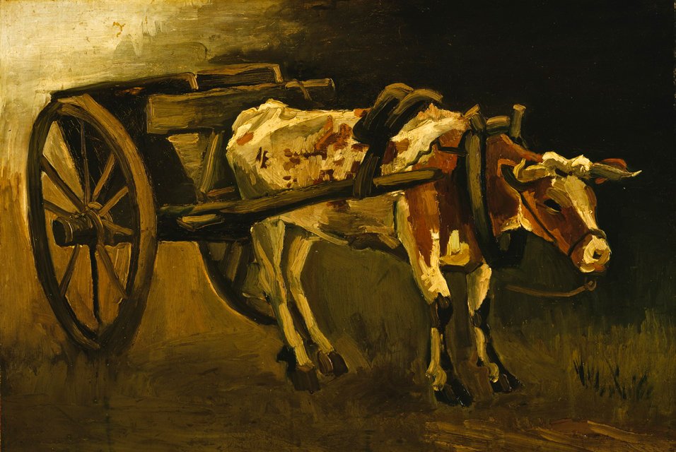 Kärry punaruskealla härällä tekijältä Vincent van Gogh