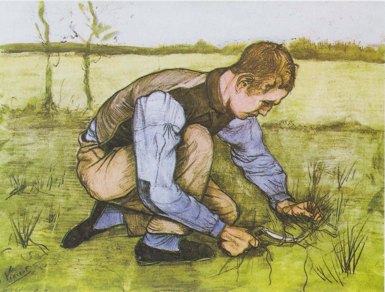 Kyyryilevä poika sirpillä tekijältä Vincent van Gogh