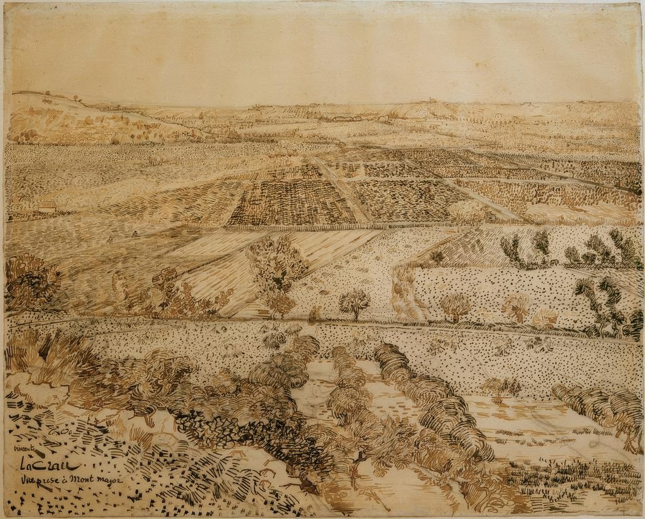 La Crau vom Montmajour aus gesehen tekijältä Vincent van Gogh
