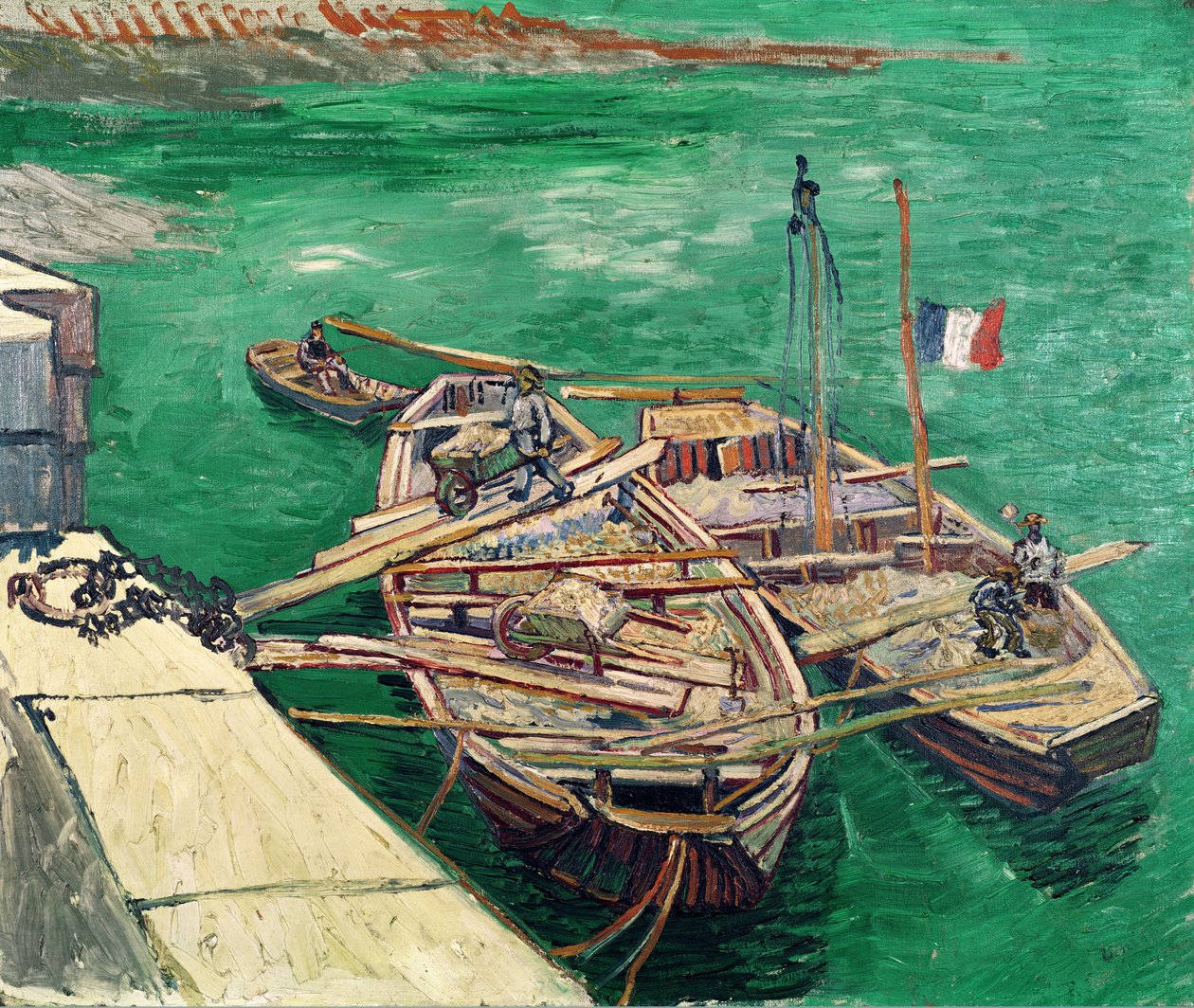 Laituri veneillä, 1888 tekijältä Vincent van Gogh