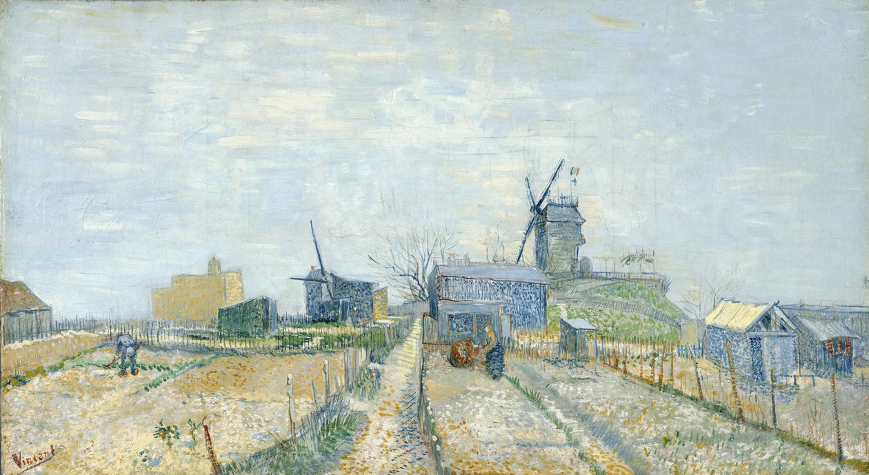 Montmartren myllyt ja kasvipuutarhat tekijältä Vincent van Gogh