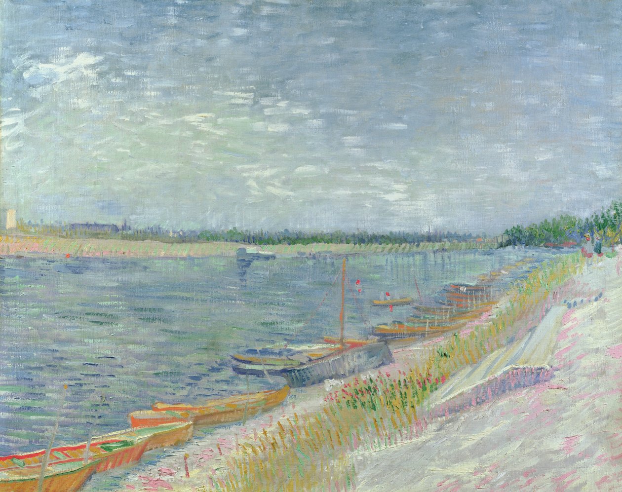 Laiturissa olevat veneet, 1887 tekijältä Vincent van Gogh