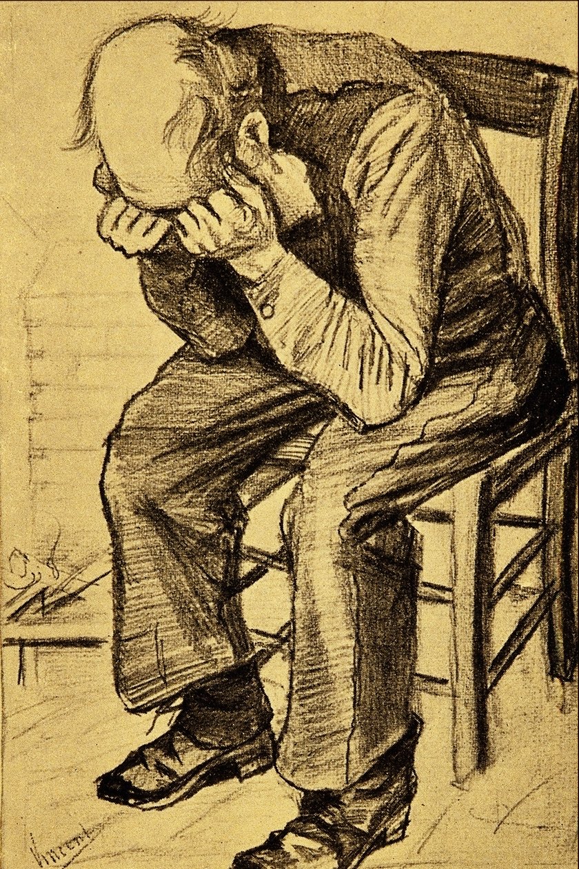 Vanha mies suree tekijältä Vincent van Gogh