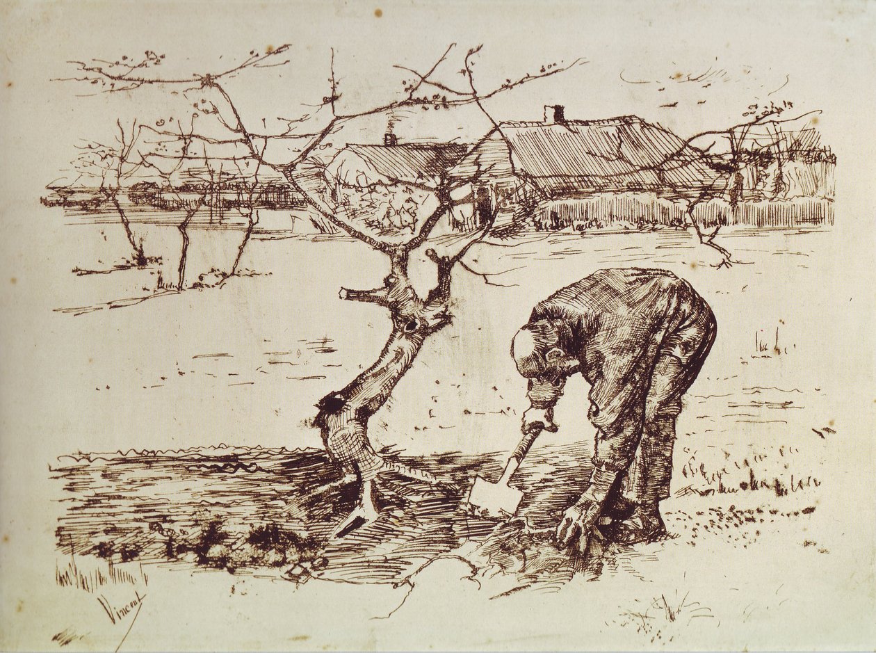 Vanha nainen takaa katsottuna tekijältä Vincent van Gogh