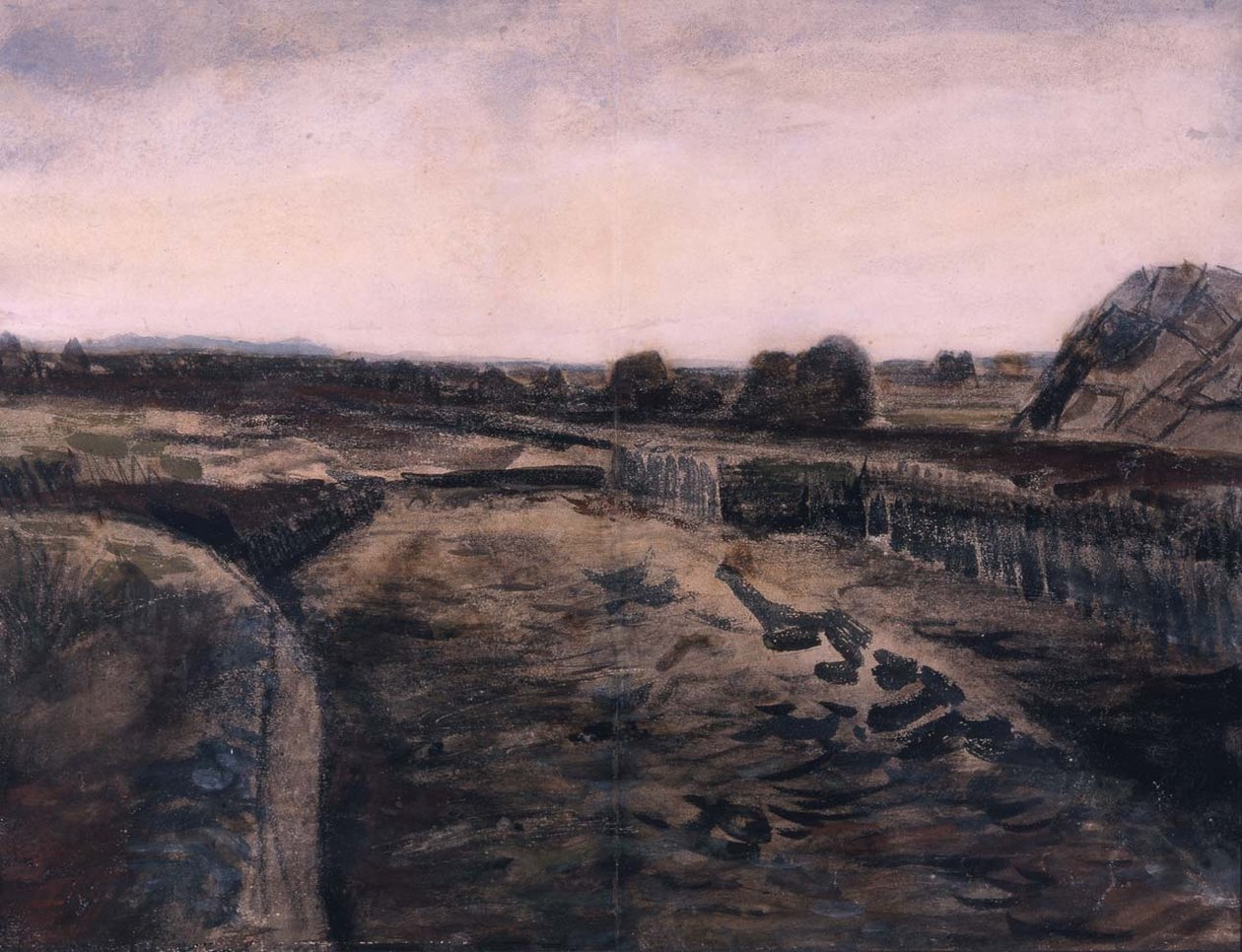 Paisaje en Drenthe, 1883 tekijältä Vincent van Gogh