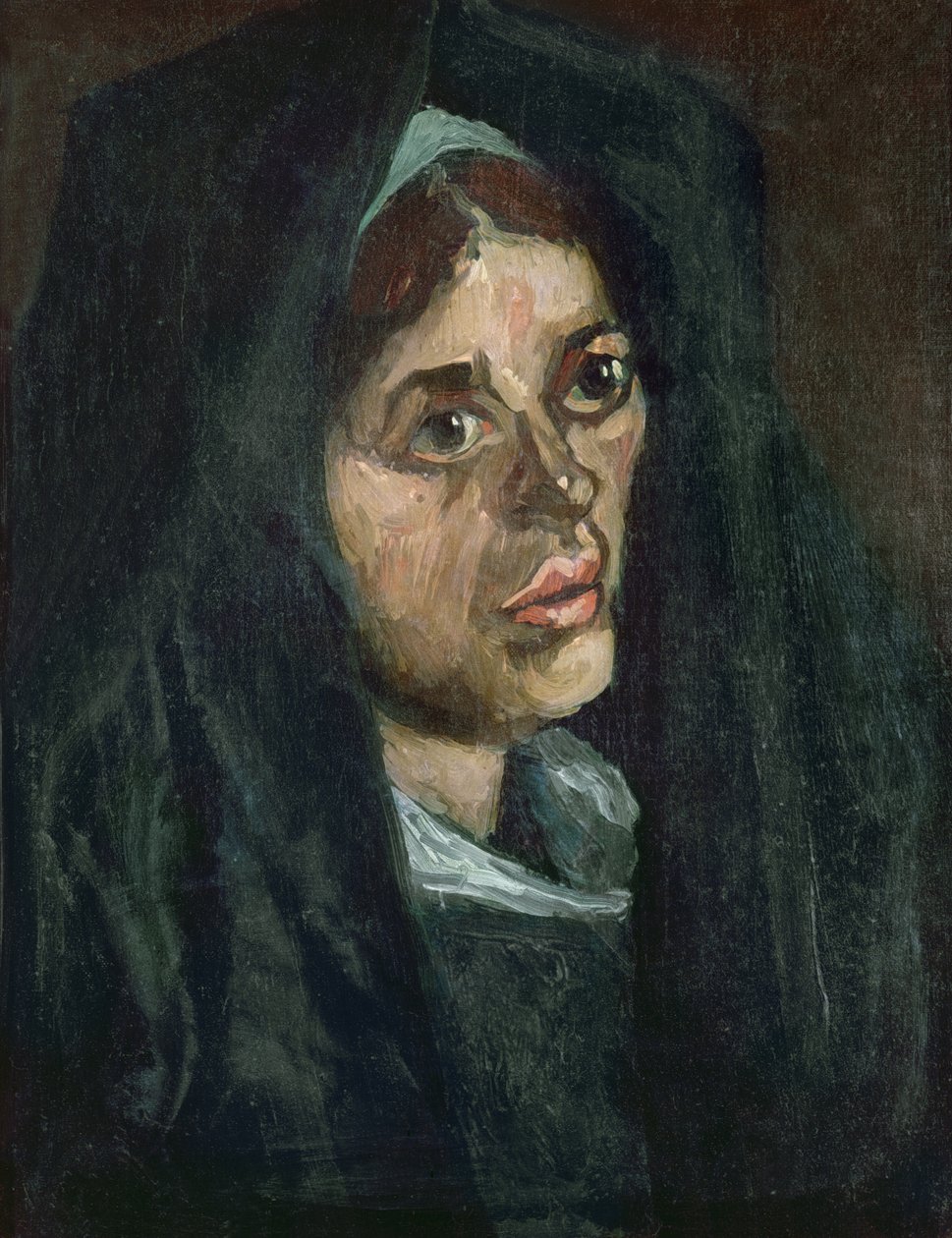 Talonpoika sammaleenvihreässä huivissa, noin 1885. tekijältä Vincent van Gogh