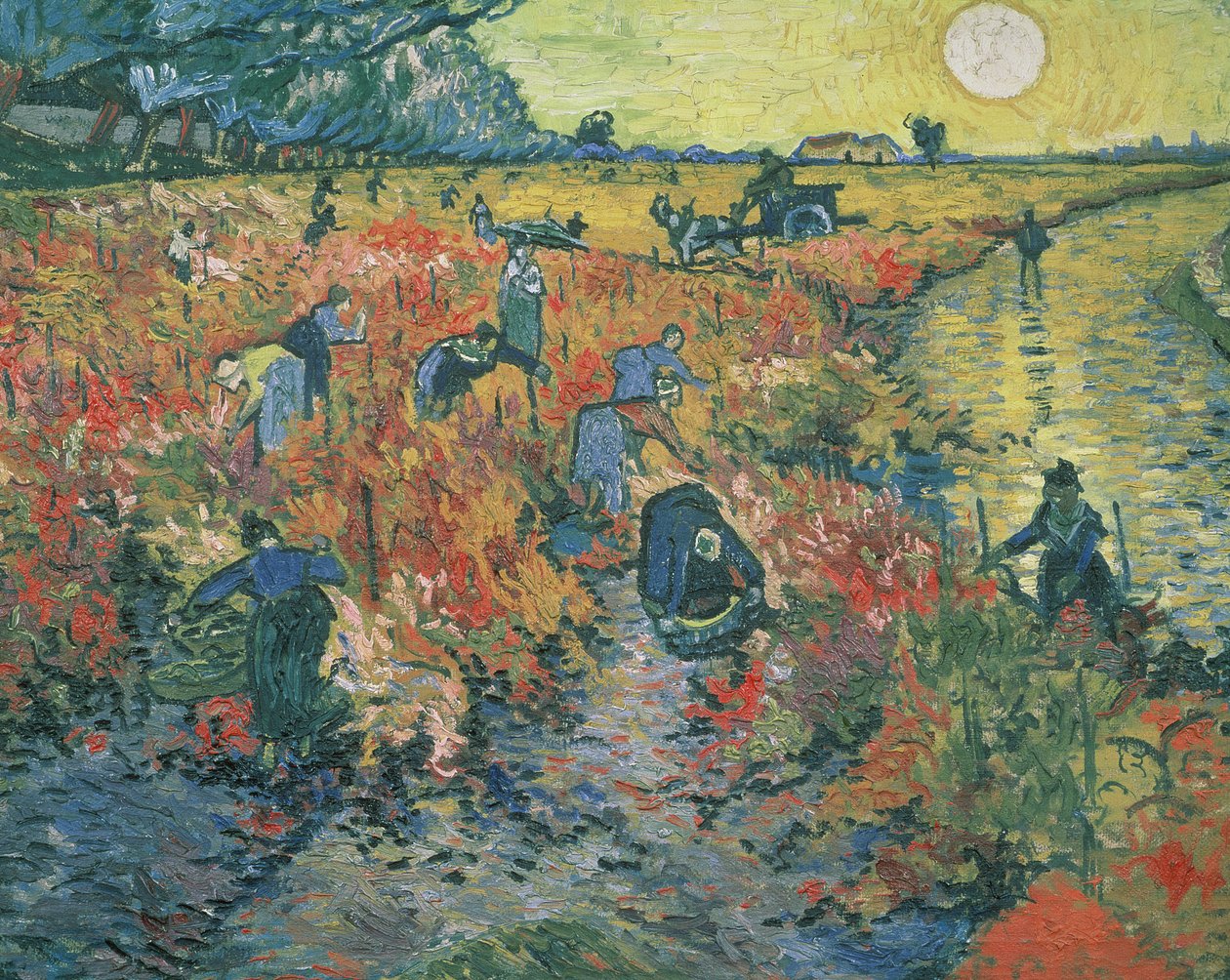 Punaiset viinitarhat Arlesissa, 1888 tekijältä Vincent van Gogh