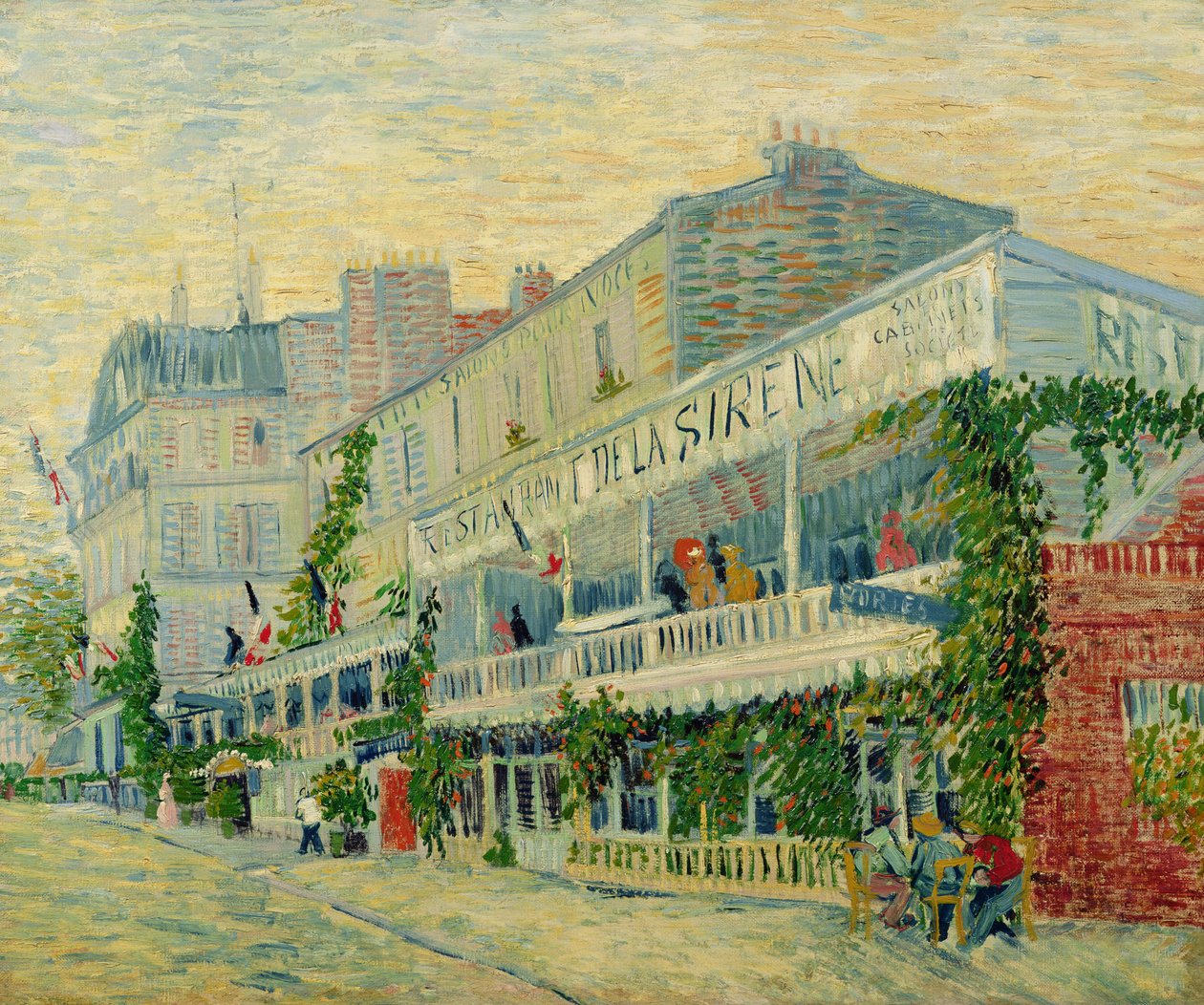 Restaurant de la Sirene Asnieresissa, 1887 tekijältä Vincent van Gogh