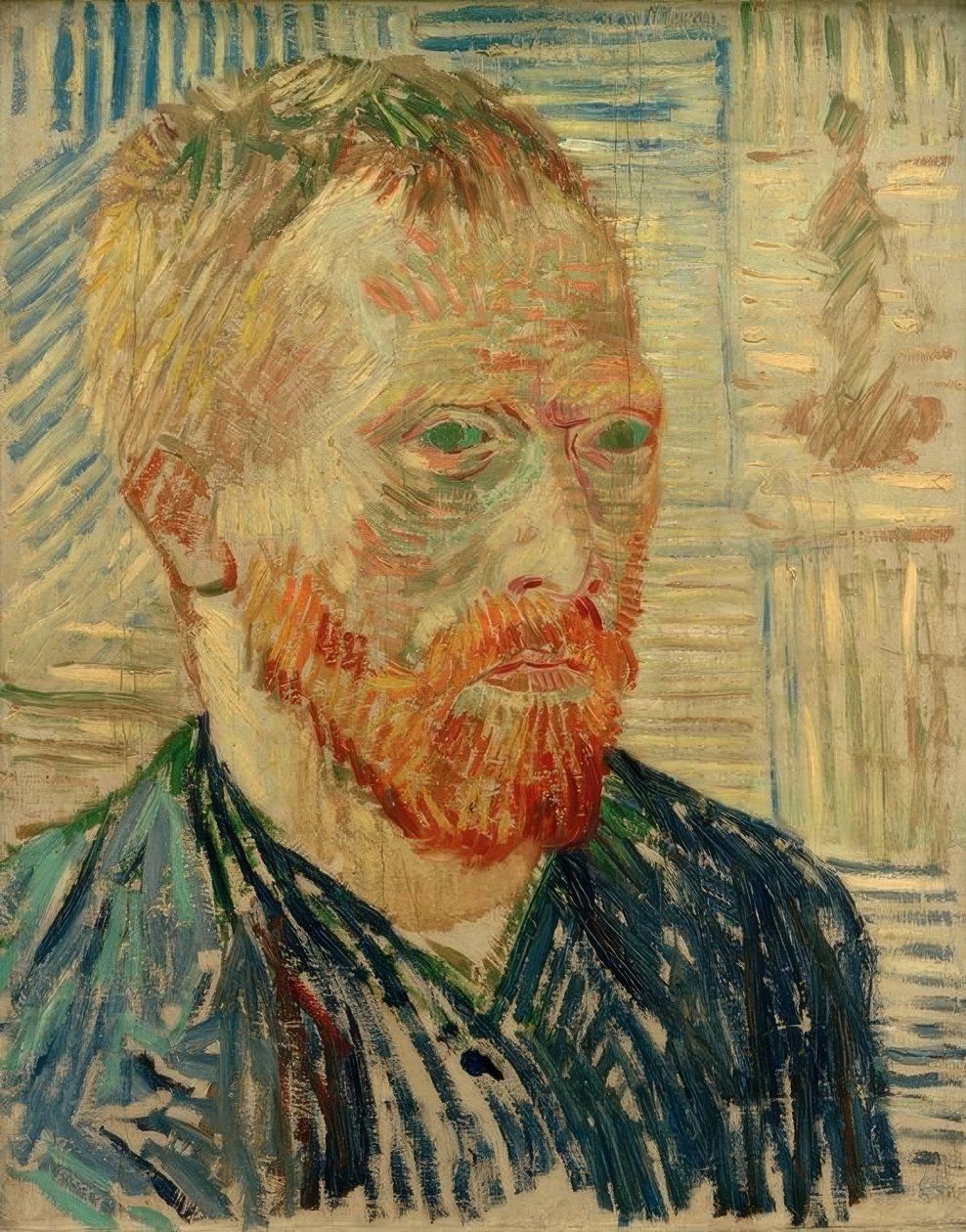 Selbstbildnis mit japanischem Holzschnitt tekijältä Vincent van Gogh