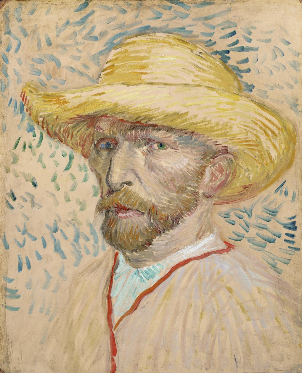 Omakuva olkihatulla tekijältä Vincent van Gogh