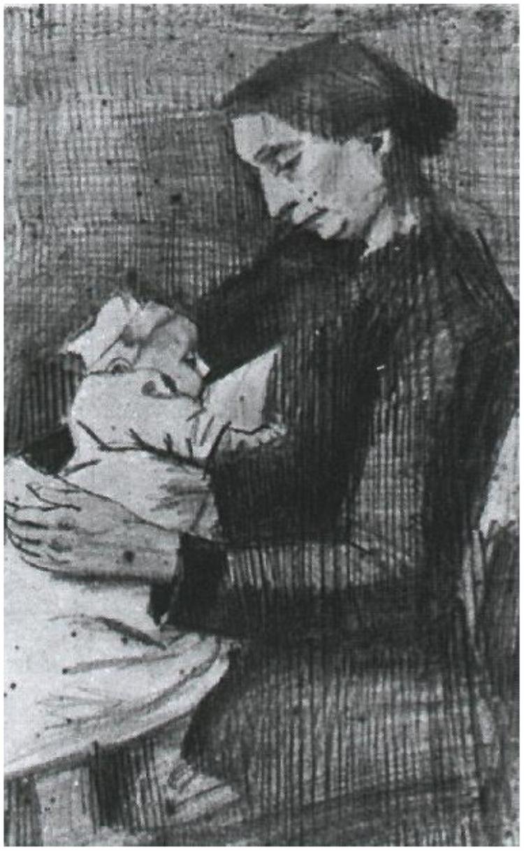 Sien Nursing Baby tekijältä Vincent van Gogh