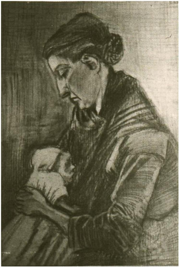Sien Nursing Baby 1064 Vincent van Gogh tekijältä Vincent van Gogh