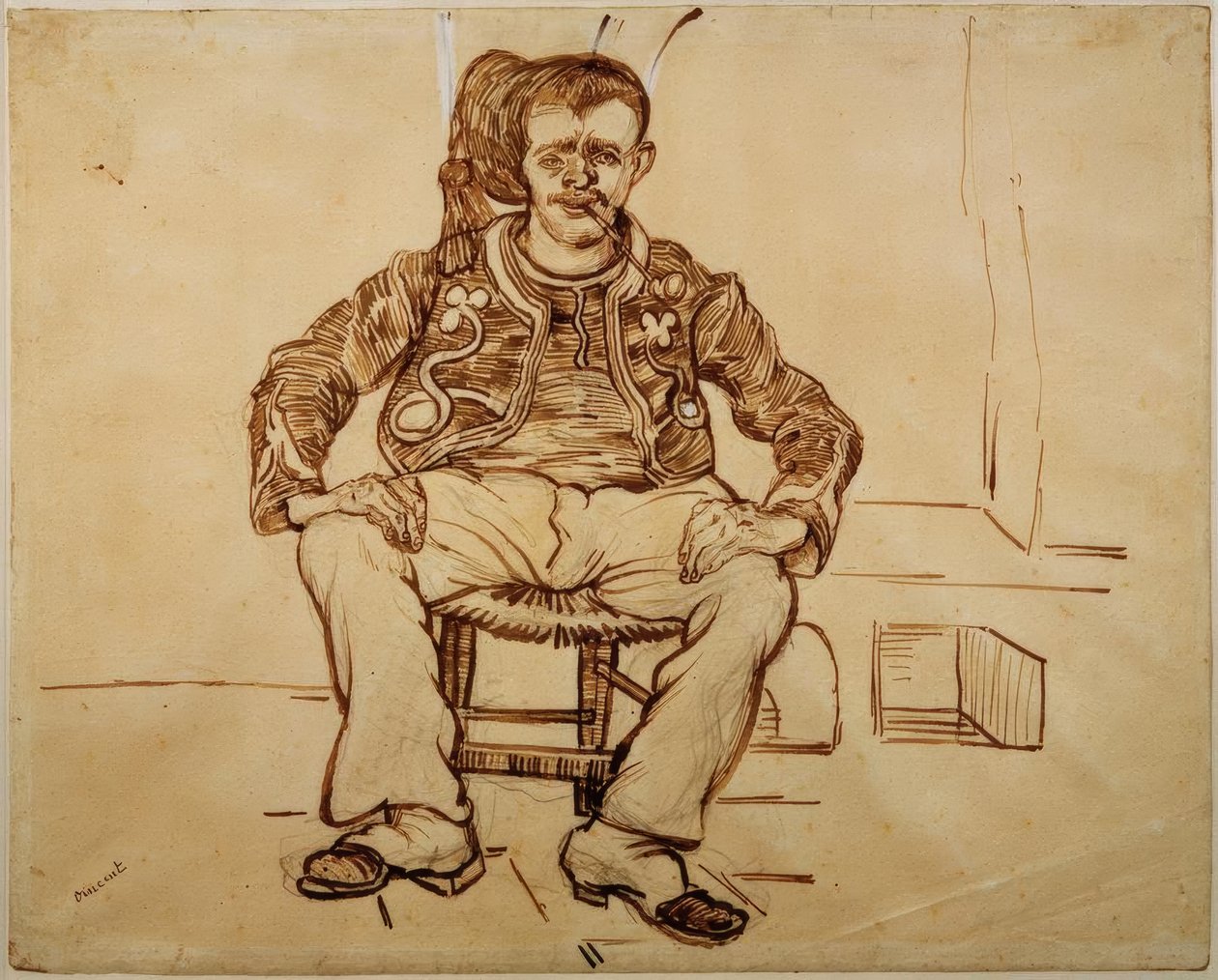 Sitzender Zuave tekijältä Vincent van Gogh
