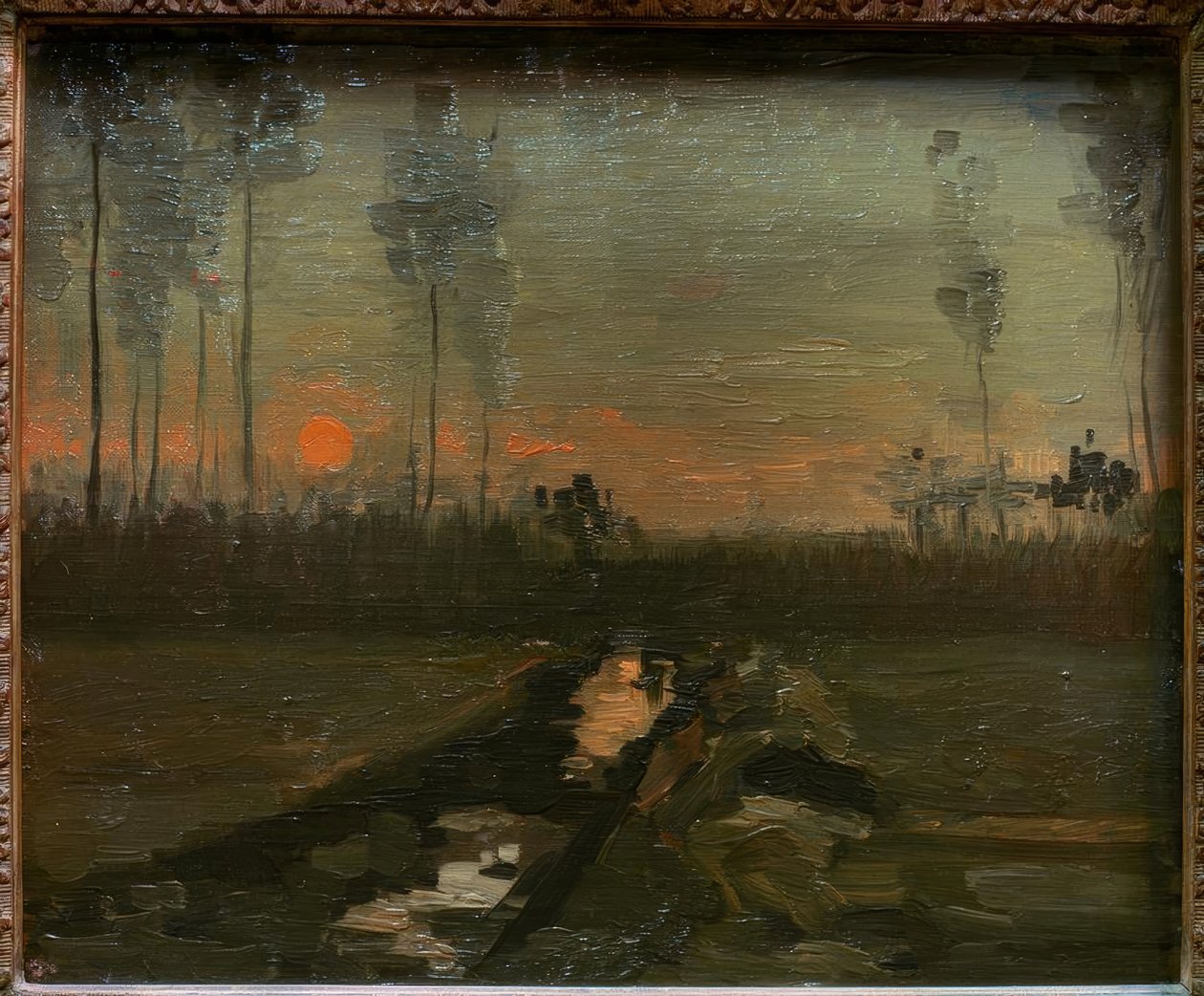 Sonnenuntergang tekijältä Vincent van Gogh
