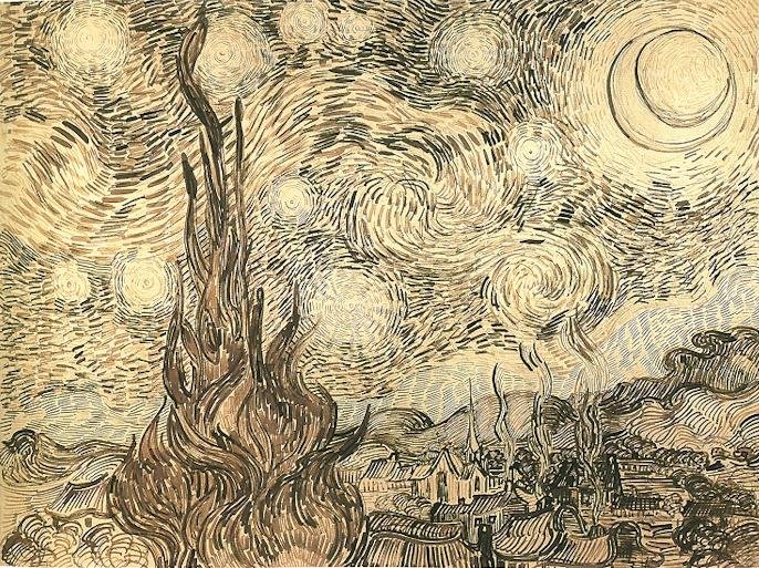 Tähtitaivas tekijältä Vincent van Gogh