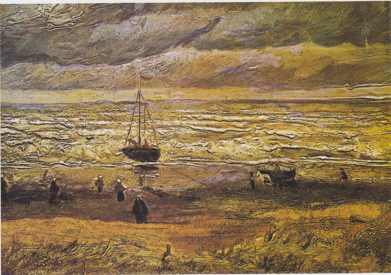 Scheveningenin ranta myrskyisessä säässä tekijältä Vincent van Gogh