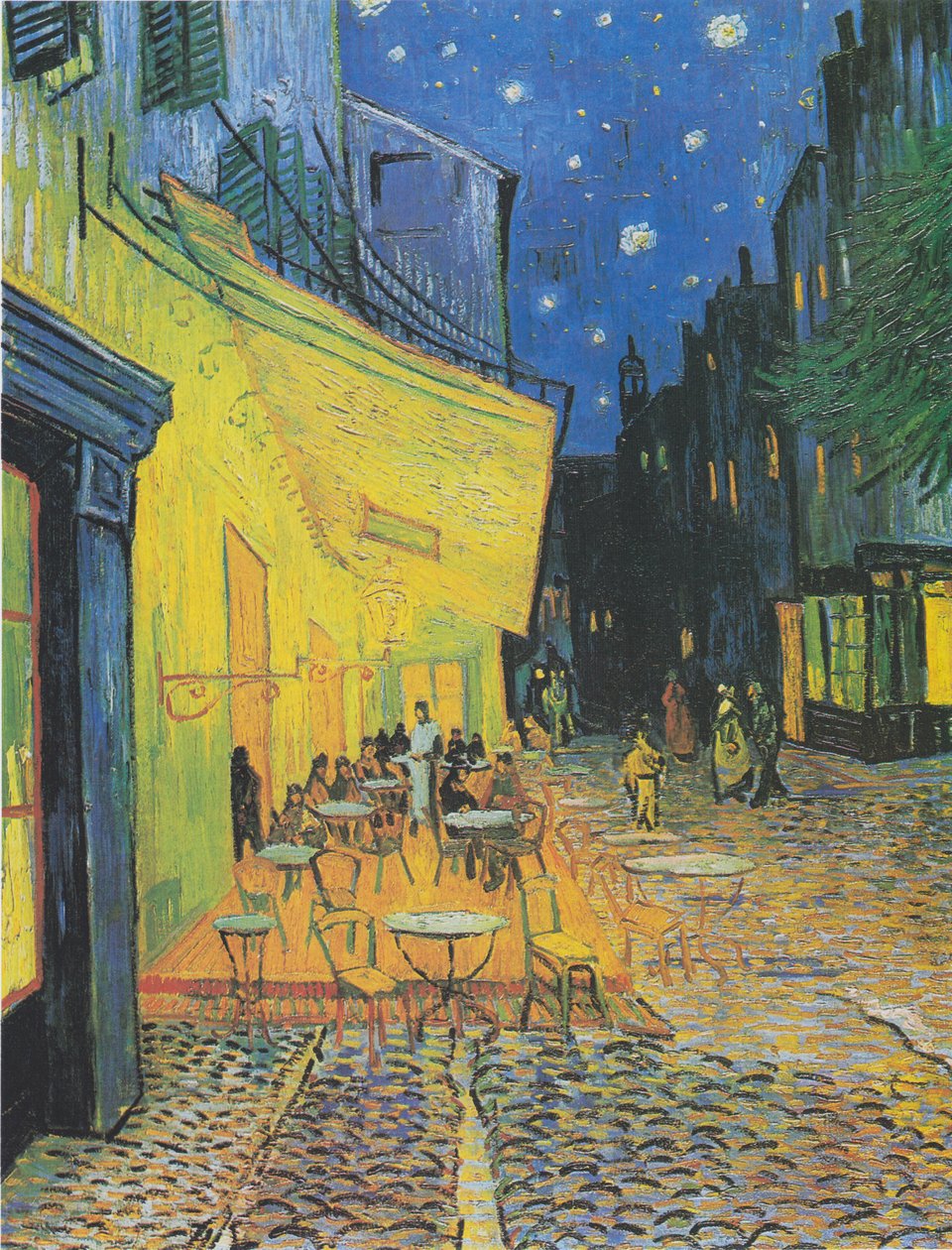 Terrasse des Cafés an der Place du Forum Arles am Abendissa1 tekijältä Vincent van Gogh