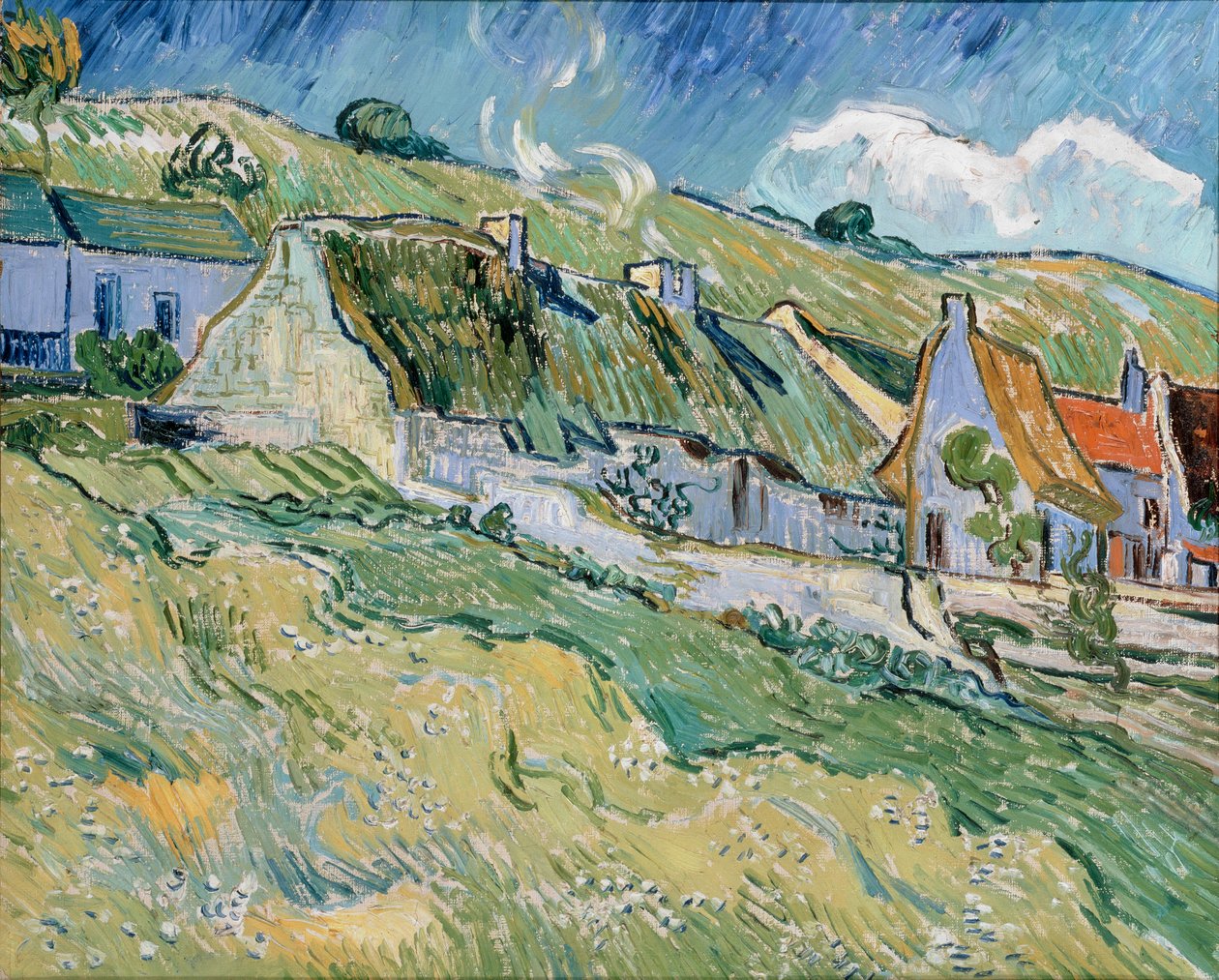 Olkikattoiset mökit tekijältä Vincent van Gogh