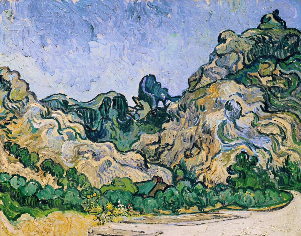 Alpilles, 1889 tekijältä Vincent van Gogh
